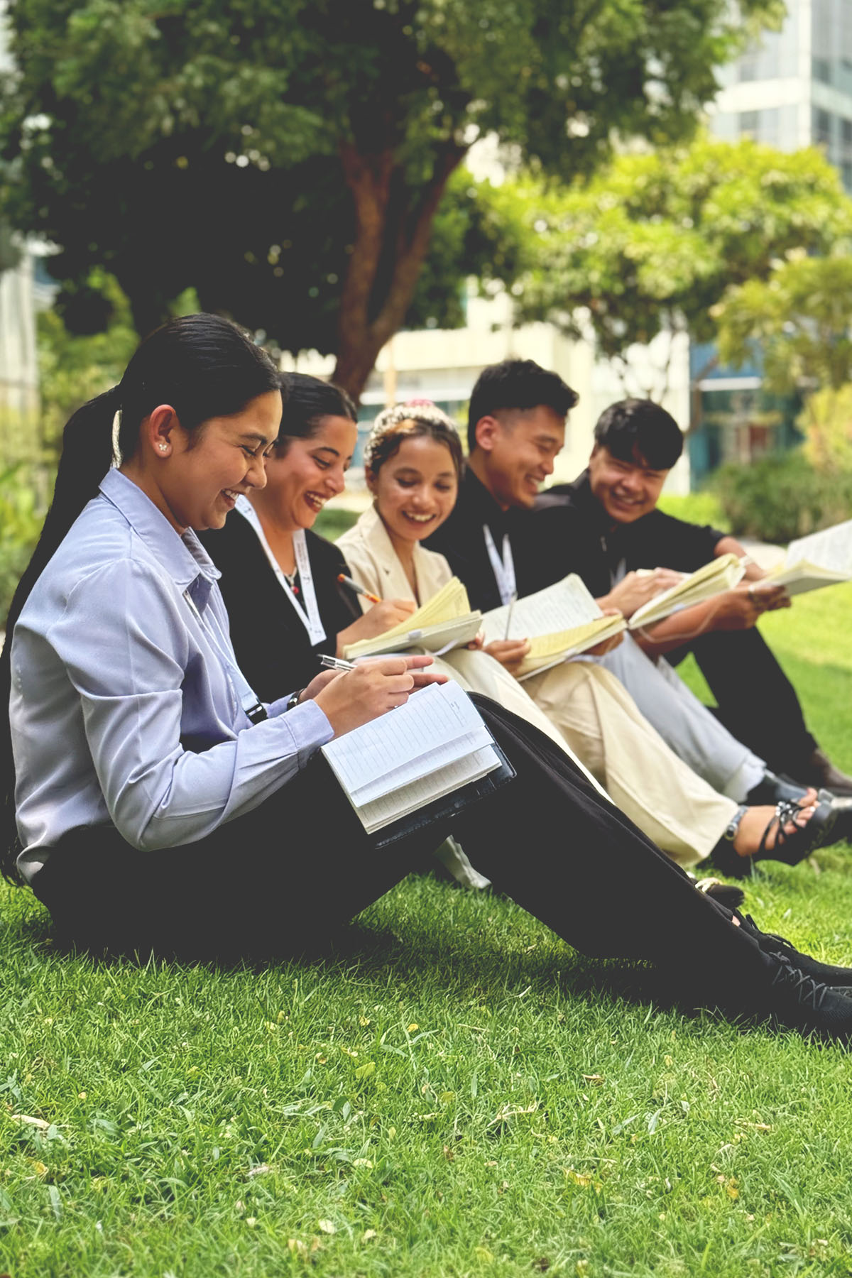 Diverse team collaborating
